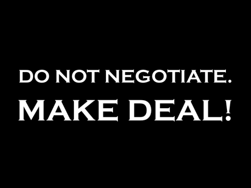 Do Not Negotiate
